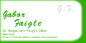 gabor faigle business card